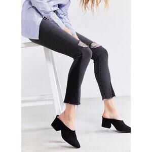 BDG Twig High Rise Cropped Two Tone Black Jeans